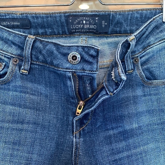 Lucky Brand | Lolita Mid Rise Skinny Wash 5 Pocket Blue Denim Jeans 25 / 0 - Picture 8 of 14